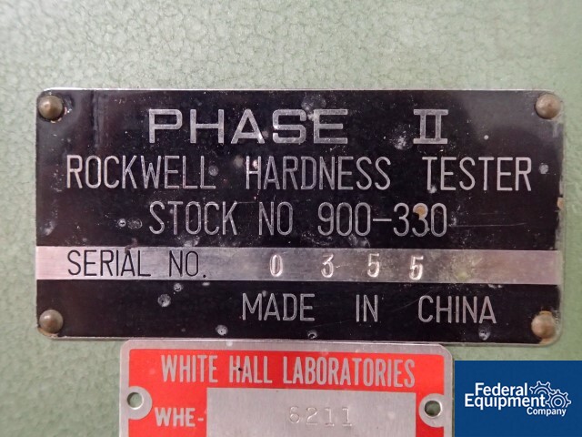 Phase II Rockwell Hardness Tester, Model 900-330 | Federal Equipment ...
