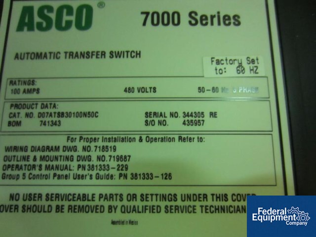 Emerson Network Power ASCO Automatic Transfer Switch. | Federal
