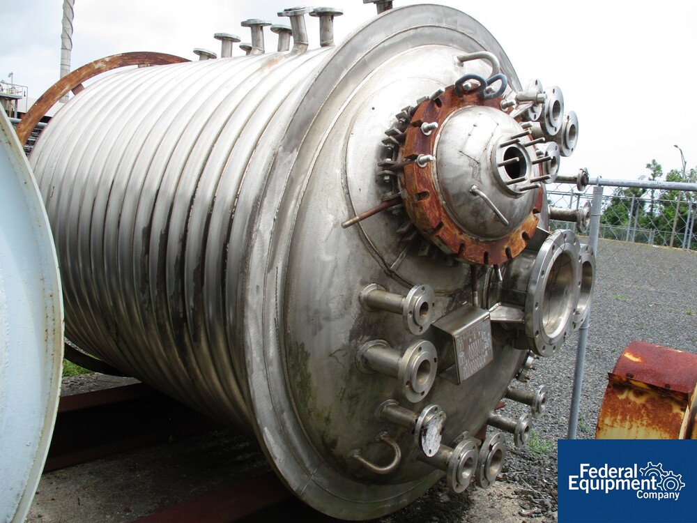 1,500 Gal Alloy Fab Reactor, 316L S/S, 154/150# | Federal Equipment Company