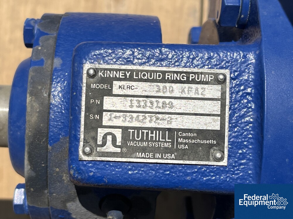 Kinney Liquid Ring Vacuum Pump , Model 300 FKA2 Federal Equipment Company