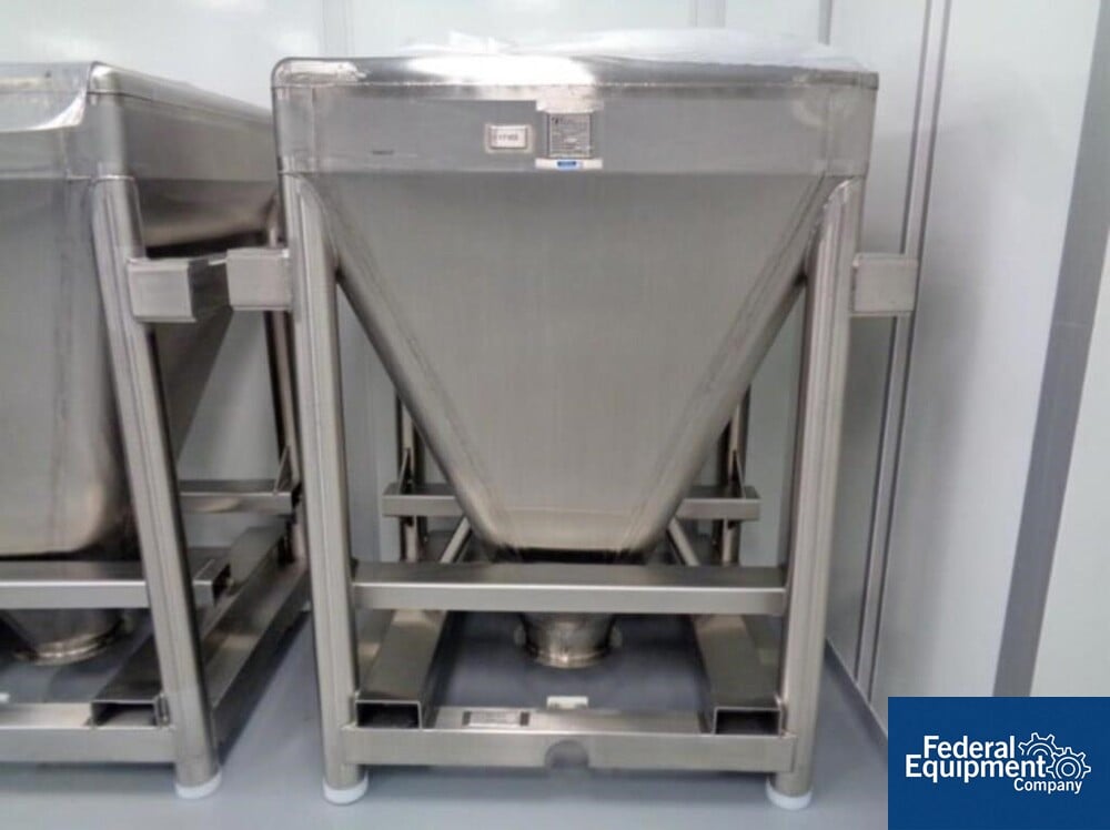 1,000 Liter Custom Powder System Stainless Steel Tote Federal