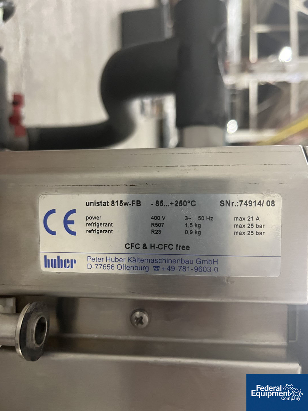 Huber Unitstat, Model 815wFB Temperature Control Unit Federal Equipment Company