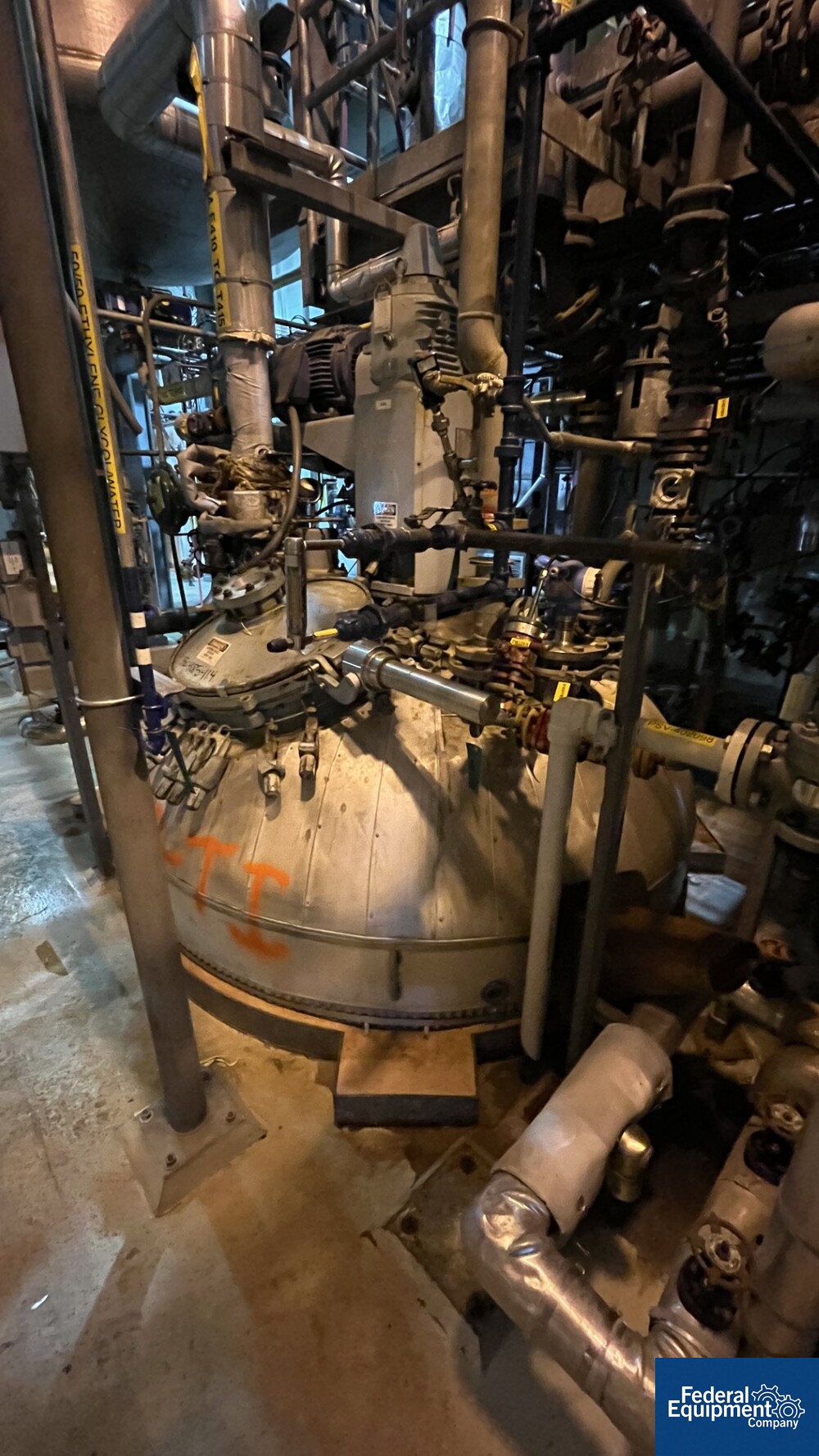 2,000 Gal Pfaudler Glass Lined Reactor, 90/100# | Federal Equipment Company