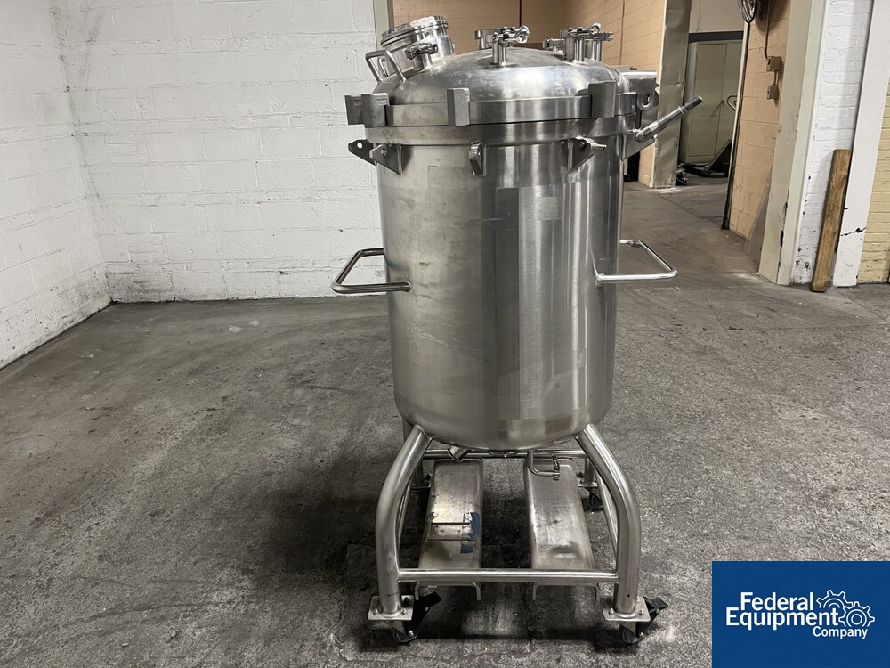 50 Gal Stainless Fab Receiver Tank, 316L S/S, 75 Federal Equipment