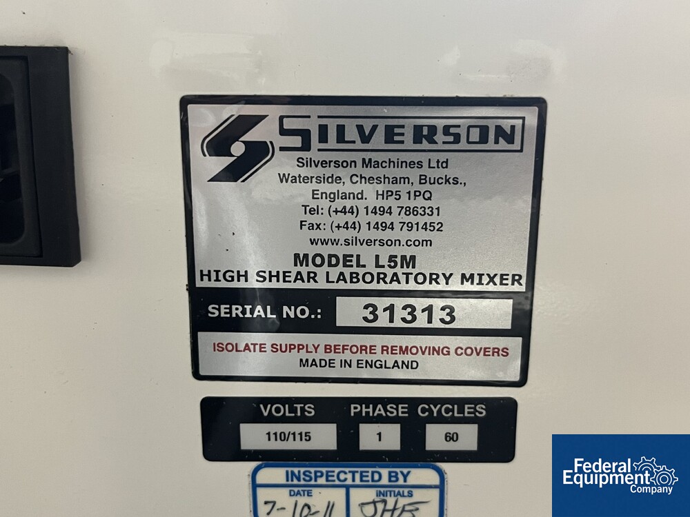Silverson Lab Mixer, Model L5MA Federal Equipment Company
