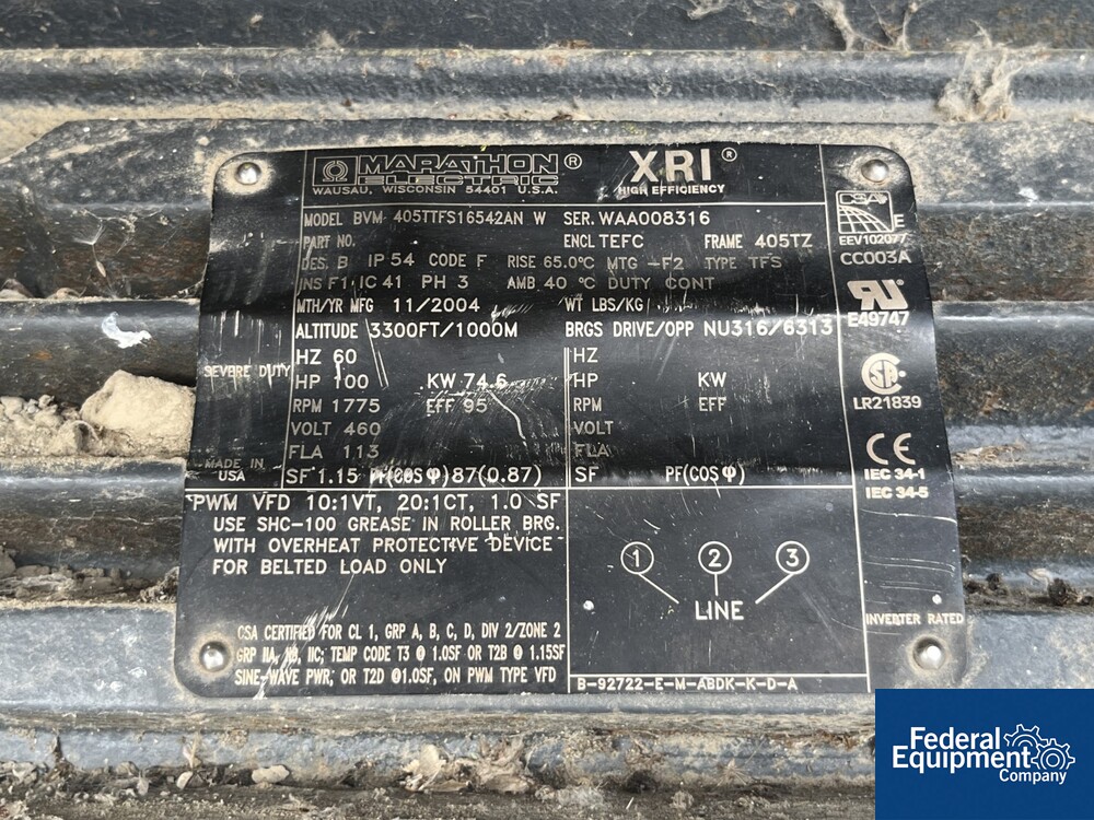 Kaeser Omega Rotary Blower, Model FB350, 100 HP Federal Equipment Company
