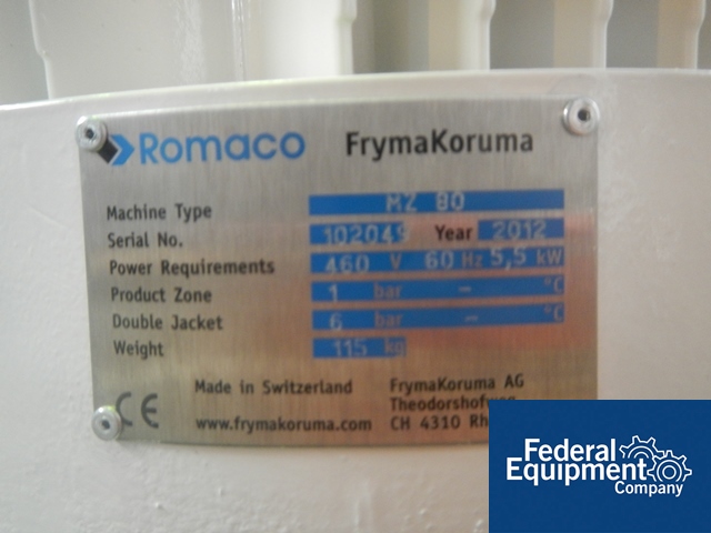 MZ 80 FRYMA KORUMA COLLOID MILL, S/S | Federal Equipment Company