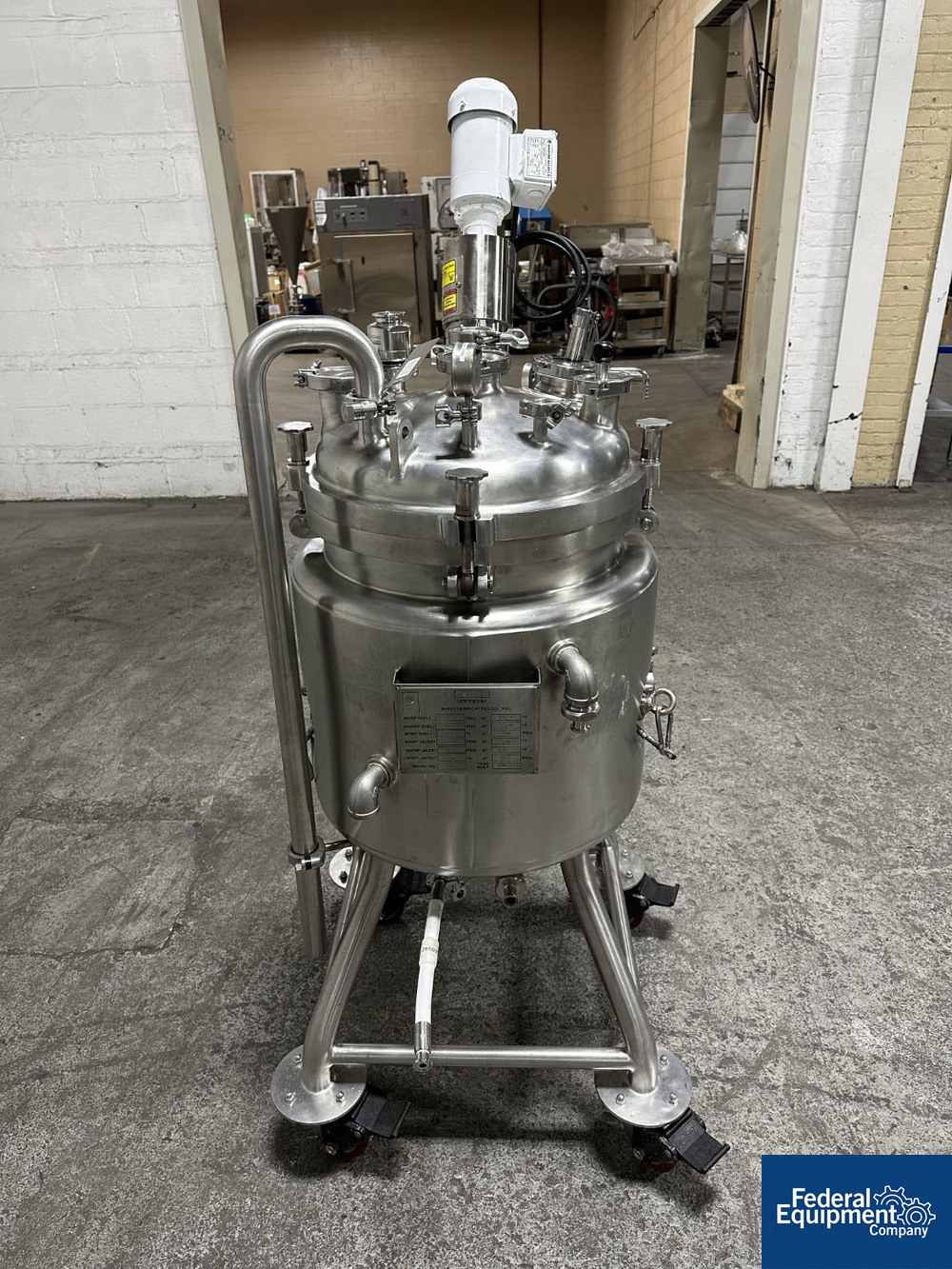 50L Avins Fab Reactor, S/S, 30/50# | Federal Equipment Company