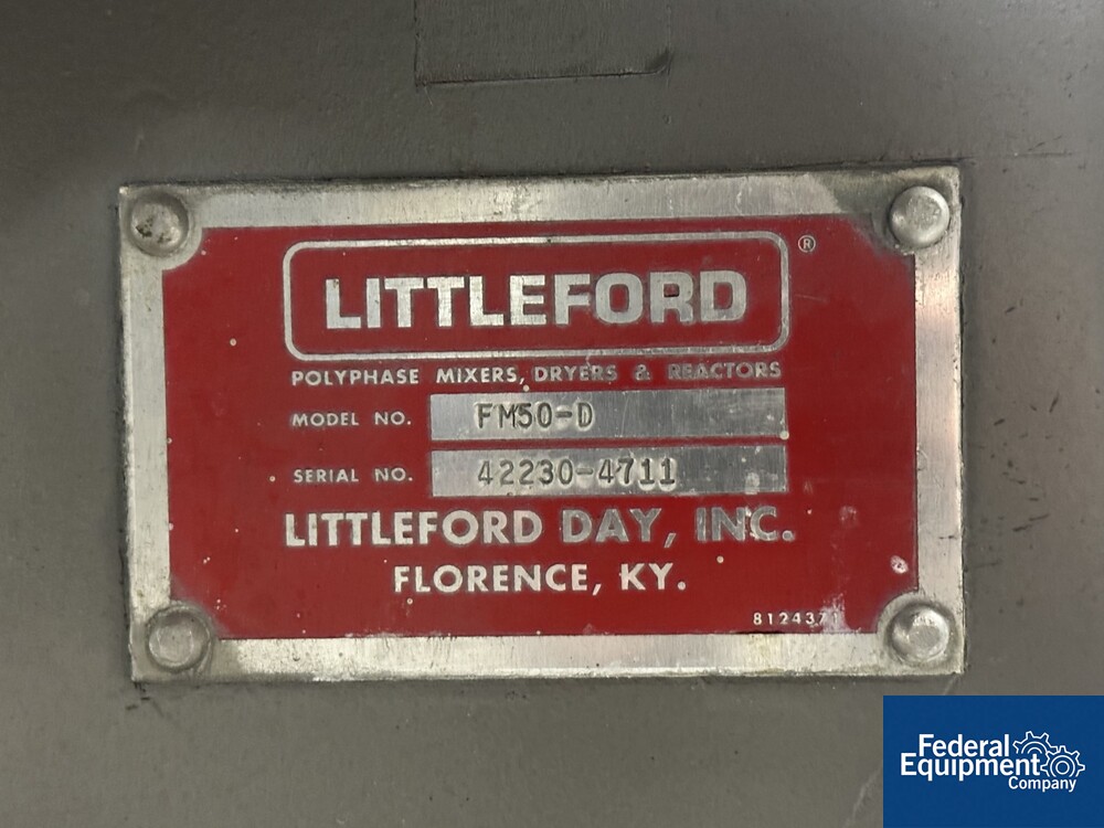 1.8 Cu Ft Littleford Mixer, FM 50D, S/S, JKT | Federal Equipment Company