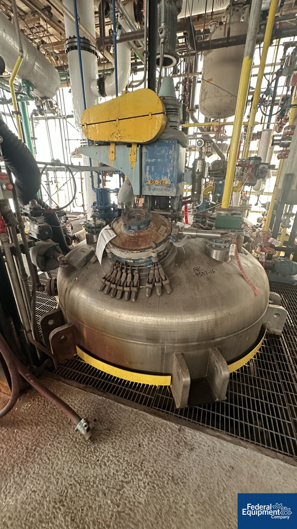 2,000 Gal Pfaudler Glass Lined Reactor, 150/150# | Federal Equipment ...