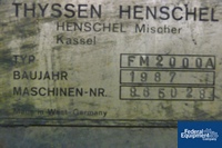 Image of 2,000 Liter Thyssen Henschel FM2000A High Intensity Mixer 02