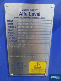 Image of 75.75 Sq Ft Alfa Laval Plate Exchanger, S/S, 150# 05