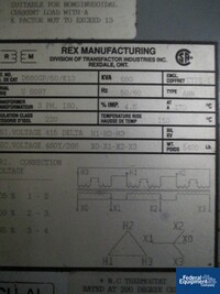 Image of 660 KVA Rex Mfg. Isolation Transformer 08