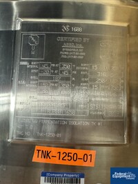 Image of 1,250 Liter ABEC Fermenter, 316L S/S, 45/150# 02