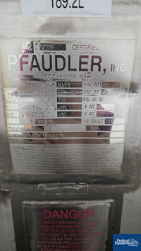 Image of 50 Gal Pfaudler Glass Lined Reactor Body, 50/150# 02