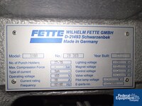 Image of Fette PT3090 Tablet Press, 61 Station 02