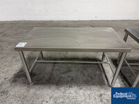 Image of (2) 54" x 28" Stainless Steel Tables 02