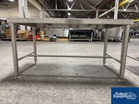 Image of (2) 54" x 28" Stainless Steel Tables 06