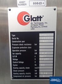 Image of Glatt GPCG 1 Fluid Bed Dryer Granulator, S/S 02