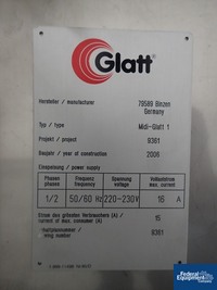 Image of Glatt Midi Fluid Bed Dryer, S/S 02