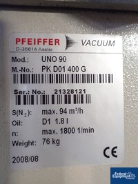 Image of Pfeiffer Vacuum System, Model WU850, 55 CFM 14