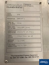 Image of 11" O''Hara LC1 Labcoat Coating Pan, S/S 04