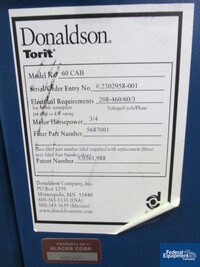 Image of 60 Sq Ft Torit Dust Collector, Model 60CAB, C/S 02
