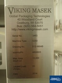 Image of Viking Masek Vertical Form Fill and Seal Unit, Model S250 02