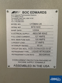 Image of 300 Sq Ft BOC Edwards Freeze Dryer, Model Lyomax 28 57