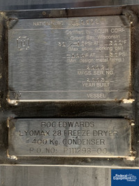 Image of 300 Sq Ft BOC Edwards Freeze Dryer, Model Lyomax 28 59
