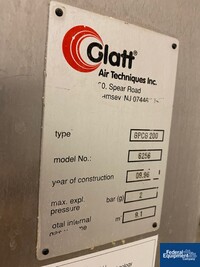 Glatt GPCG 200 Fluid Bed Dryer, S/S