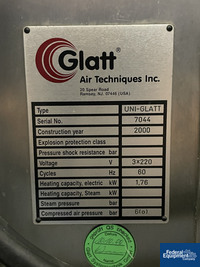 Image of Glatt Uni-Glatt Fluid Bed Dryer System 02