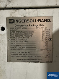 Image of 100 HP Ingersol Rand Air Compressor, Model SSR-EP100 02