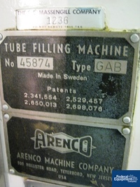 Image of ARENCO TUBE FILLER, MODEL GAB _2
