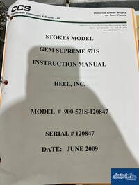 Image of Stokes 571-S Gem Supreme Tablet Press, 50 Station 61