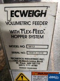 Image of Tecweigh Volumetric Feeder, Model VF12 02