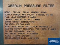 Image of 4 Sq Ft Oberlin Pressure Filter, Model OPF 4 10
