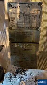 Image of 6.3 Sq Meter / 67 Sq Ft GEA Canzler Thin Film Evaporator, 904L S/S, 3.2/16 Bar 02