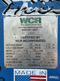 Image of 59 Sq Ft WCR Plate Heat Exchanger, S/S, 150# 02