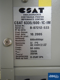 Image of CSAT CONTINUOUS PRINTER, MODEL 6335/600-IC-IM 08