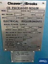 Image of 100 HP CLEAVER BROOKS BOILER, MODEL CB-700-100, 150# 19