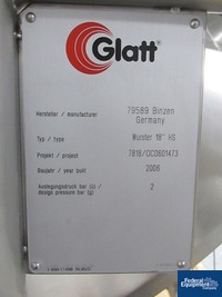 Image of Glatt GPCG 120 18" Wurster HS Insert, S/S 11