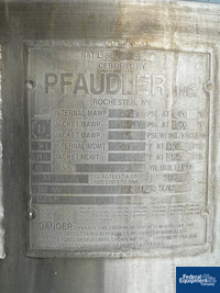 Image of 100 Gal Pfaudler Glass Lined Reactor, 150/125# 02