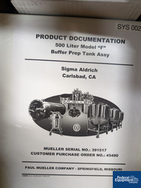 Image of 500 Liter Mueller Bioreactor, 316 S/S, 45/100# 25