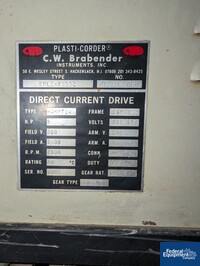 Image of Brabender Plasticorder, Model REE6 03