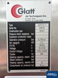 Image of Glatt GPCG 1 Fluid Bed Dryer, S/S 02