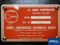 Image of 8MSA OAKES CONTINUOUS MIXER, S/S, 12