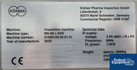 Image of Korber Inspection Machine, Model MS-60+AVS 02