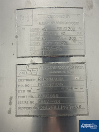 Image of 25 Liter Allegheny Bradford Jacketed Receiver Tank, S/S, 40/40# 02