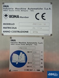 Image of IMA Precisa 18 High Speed Tablet/Capsule Checkweigher 02